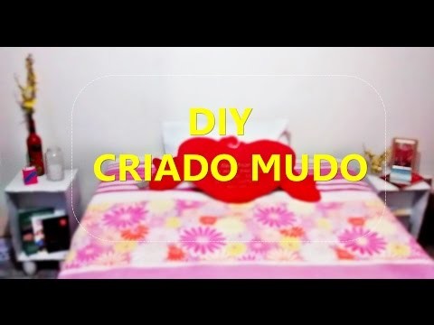 #1 Vídeo de 2016 || DIY: COMO FAZER CRIADO MUDO COM CAIXAS DE PAPELÃO