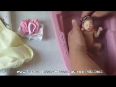 Bebê de silicone em miniatura - Full Body mini baby platinum silicone