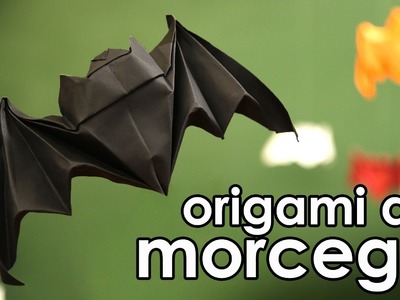 Como fazer o origami do morcego da boa sorte (dobradura com técnica wet folding) - Bat origami