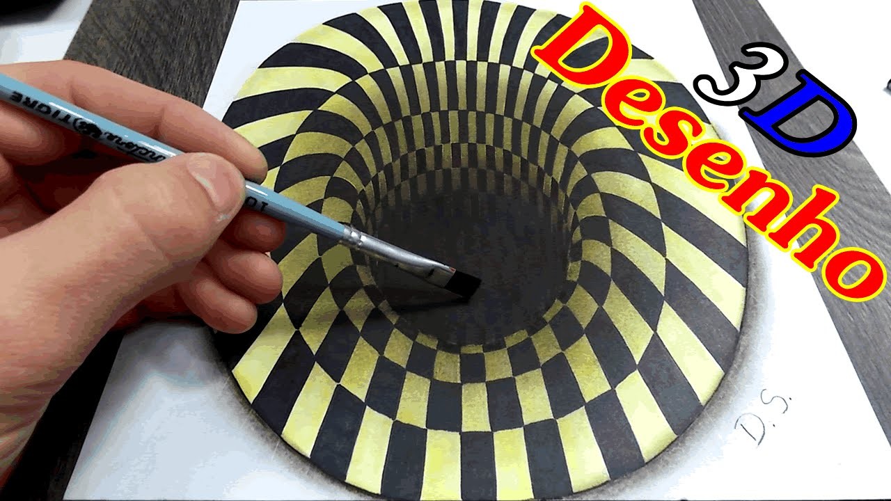 Desenhando um buraco 3D -  How to draw a hole 3D