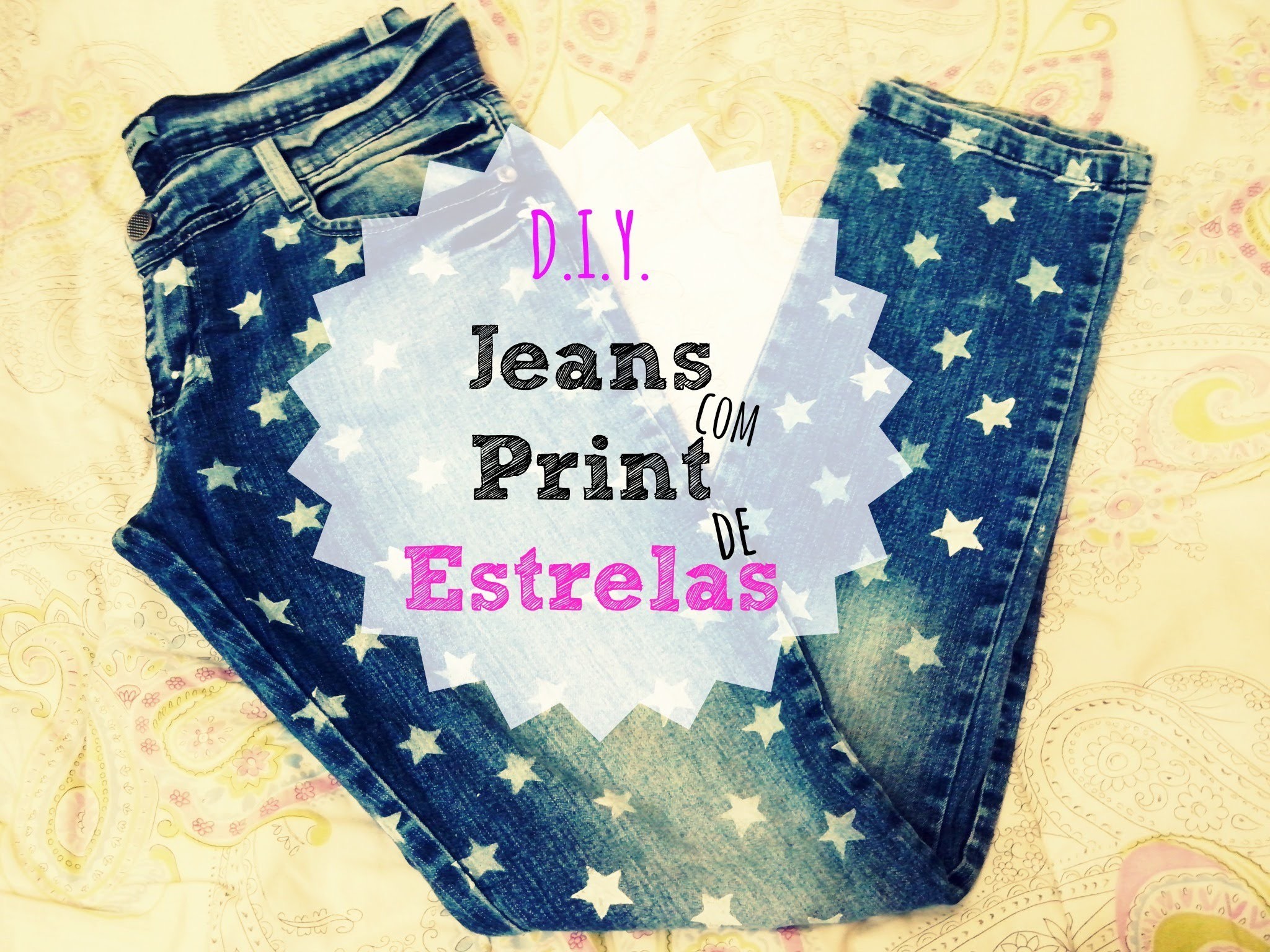 [DIY] Jeans com print de estrelas