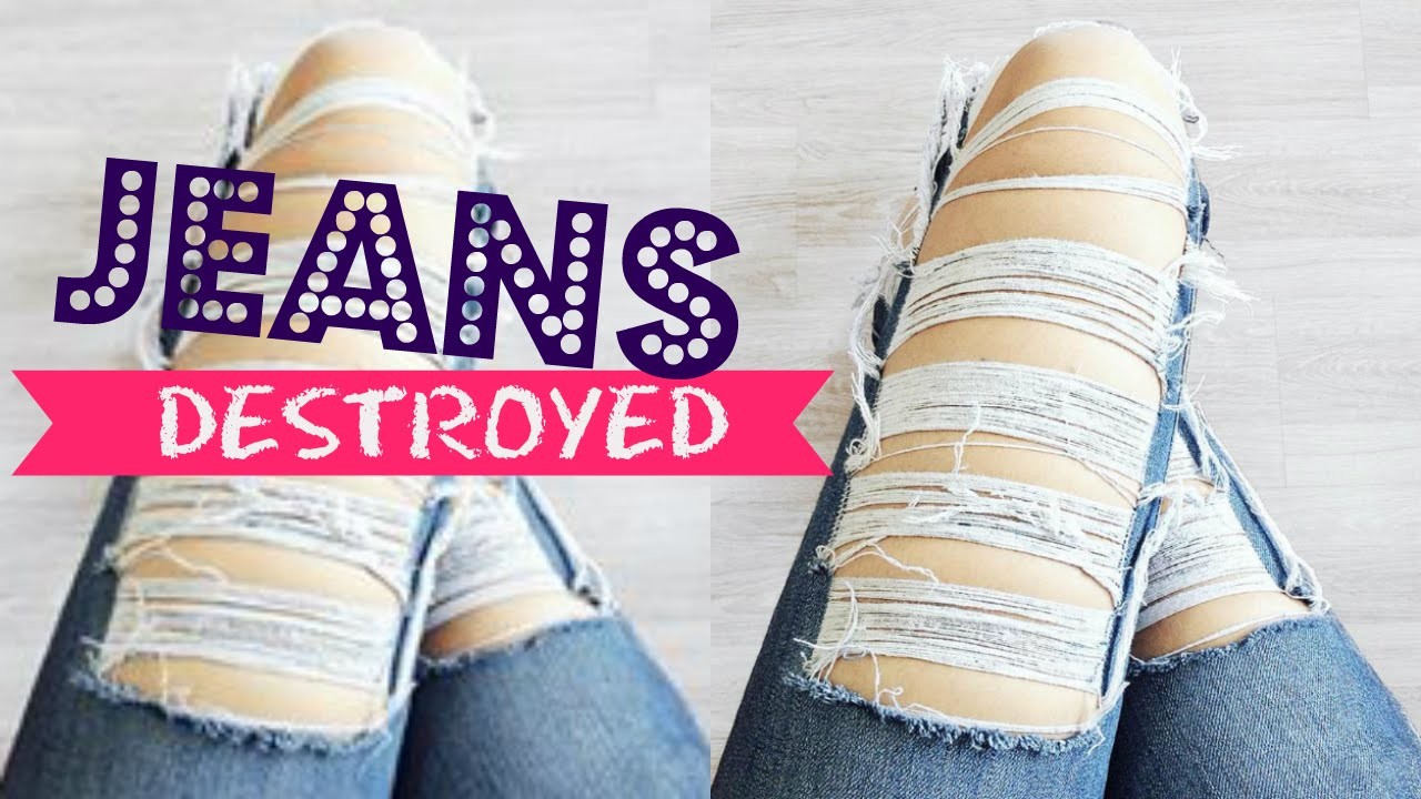 DIY | Jeans DESTROYED | Rasgado baphônico! :O