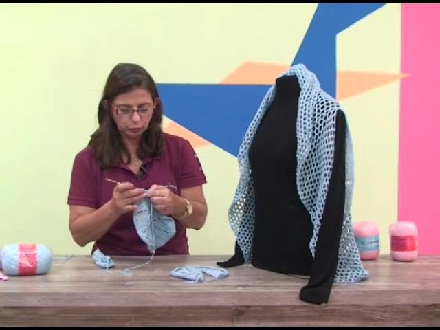 Colete em tricô e crochê -  Cristina Amaduro