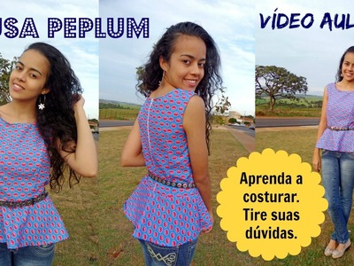 Como costurar Blusa Peplum  Alana Santos Blogger