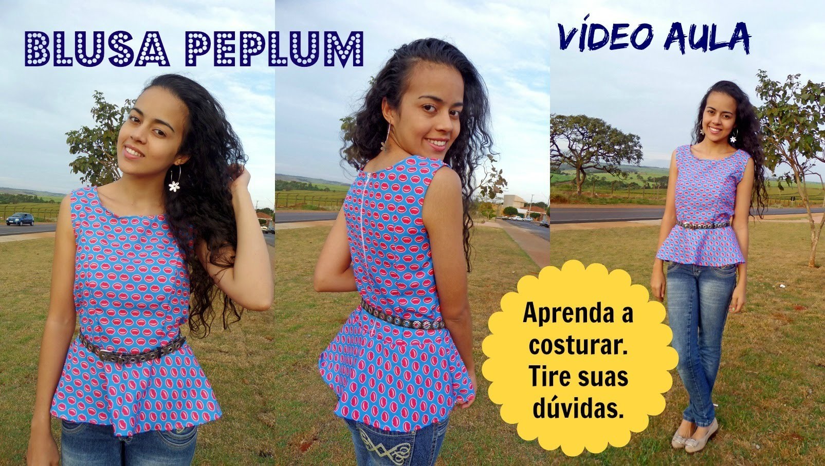 Como costurar Blusa Peplum  Alana Santos Blogger