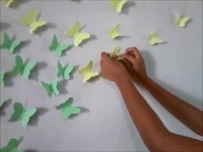 Como fazer borboletas em 3D na parede