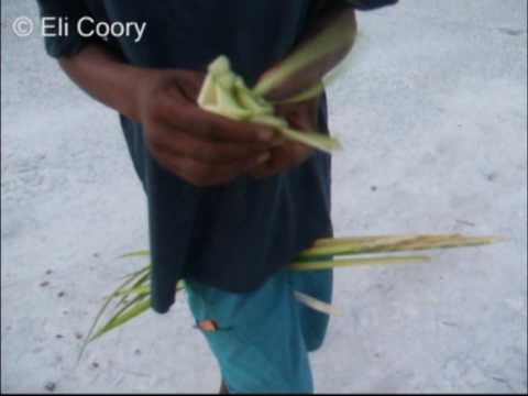 How to make a rose from palm leaves