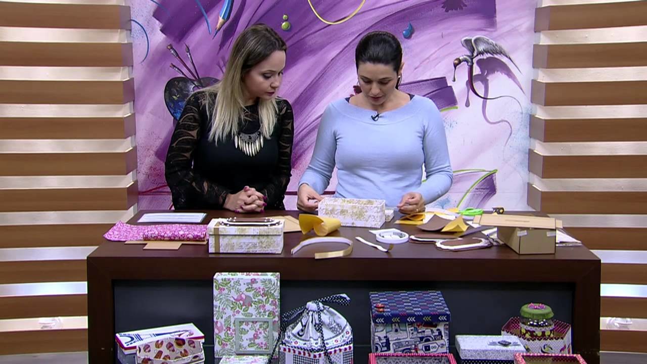 Mulher.com 17.06.2015 Ana Santiiago - Cartonagem em prática com tecido adesivado