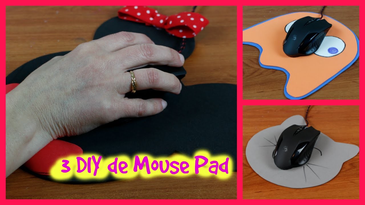 Mouse Pad personalizado - 3 DIY - Com descanso para o punho :)