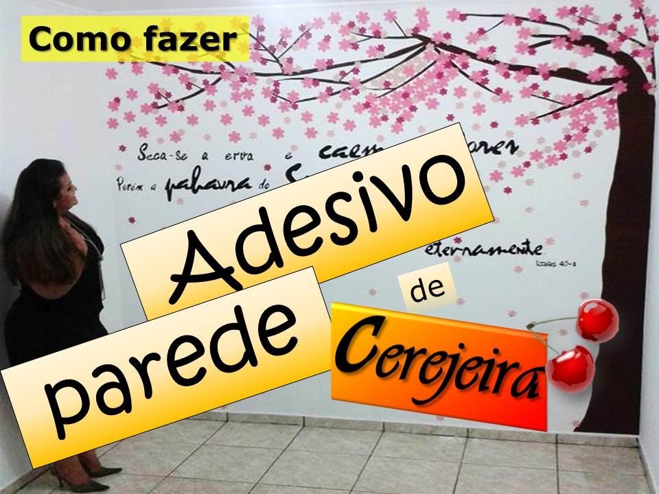 DIY- Como fazer adesivo de parede, muito barato! #Tutorial #Cerejeira Parte 1