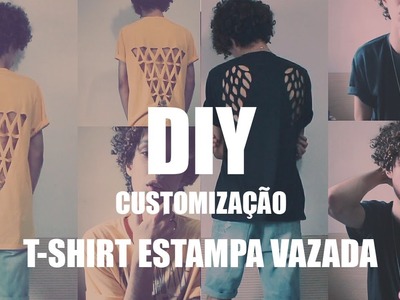 DIY - CUSTOMIZAÇÃO: CAMISETA ESTAMPA VAZADA TUMBLR | Victor Sky