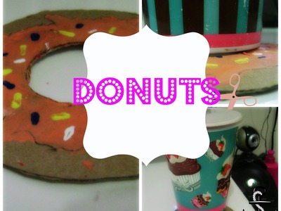 DIY Donuts para copos rápido e fácil de papelão