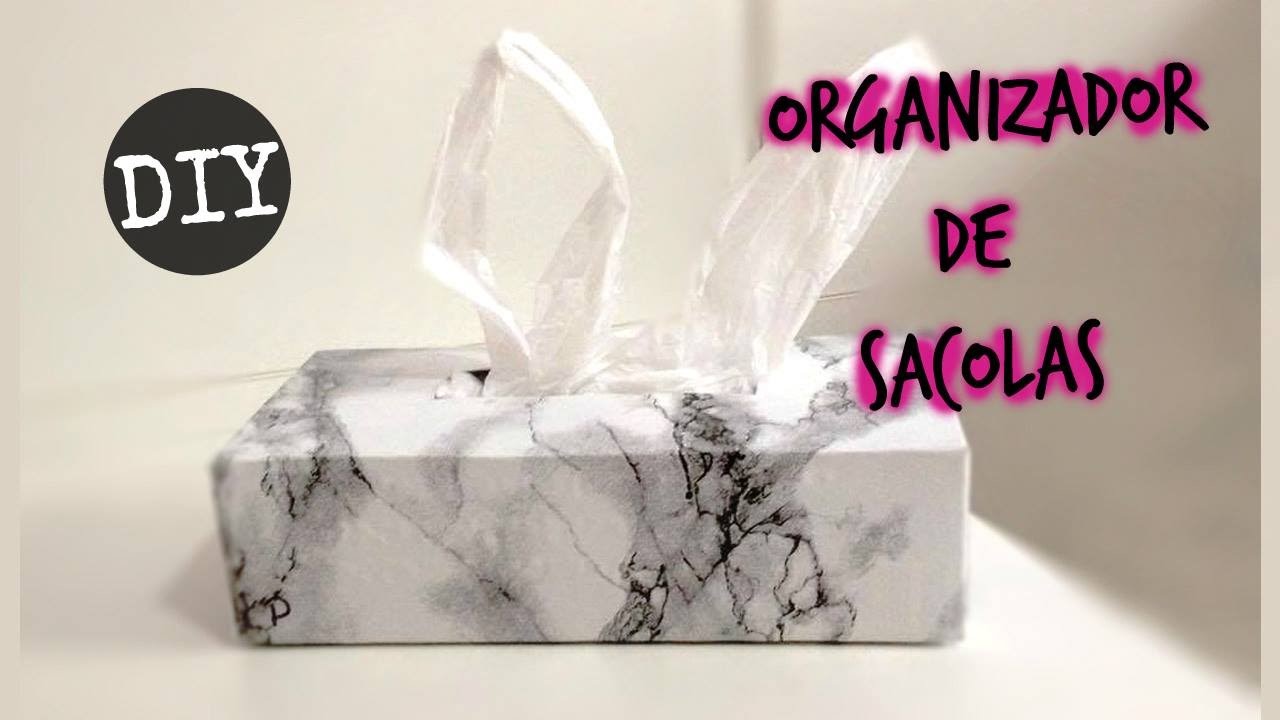 ORGANIZADOR DE SACOLAS COM CAIXA DE BOMBOM -  DIY - #decoração