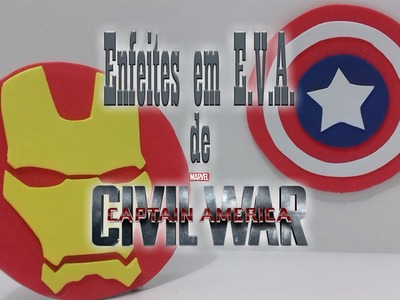 DIY: Enfeites em E.V.A. Civil War Capitão América Guerra Civil