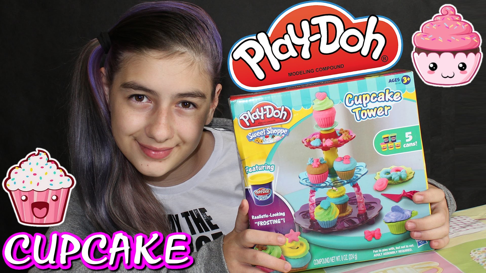 Play Doh Fábrica de Cupcakes Massinha de Modelar (Super Massa, Comprinha, DIY) Play Dough