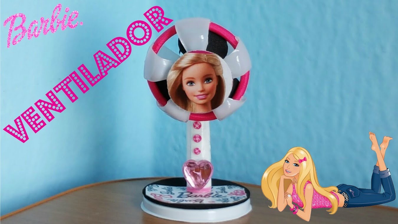 DIY-  ( DO LIXO AO LUXO ) VENTILADOR para boneca Barbie, Monster High, Frozen etc.  TUDO RECICLADO
