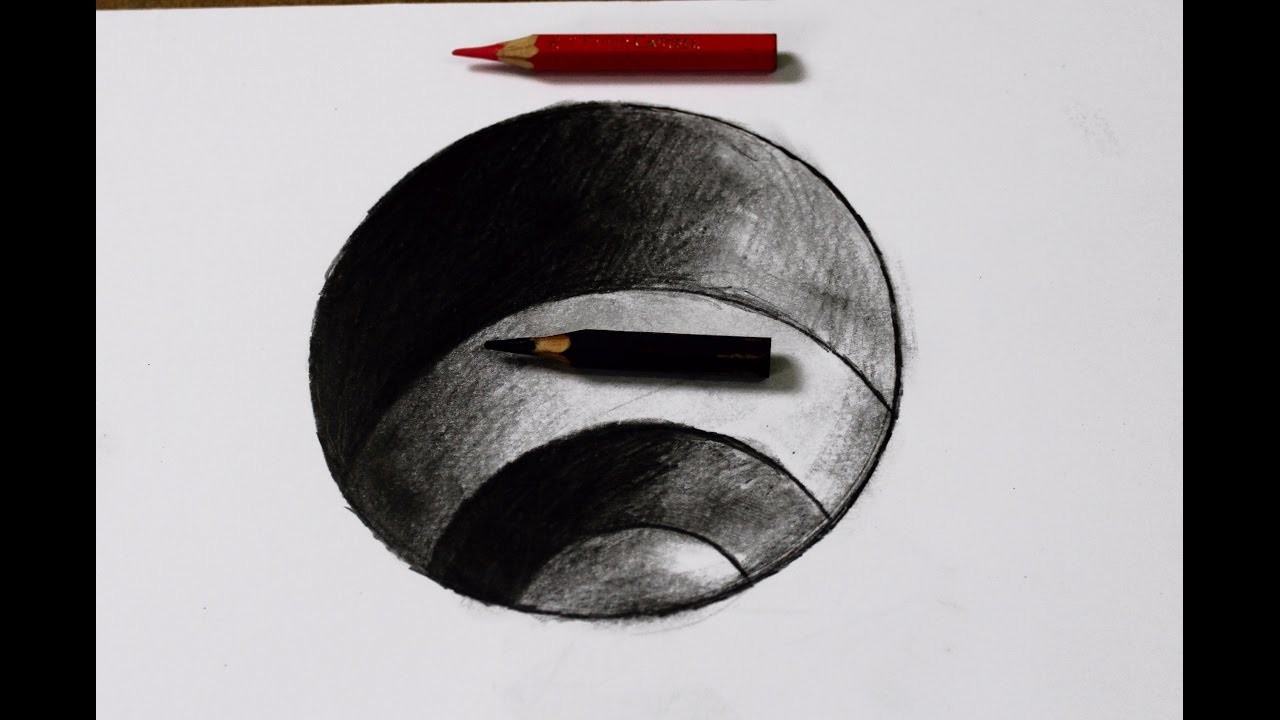 Como desenhar um buraco  3D - Ilusão de ótica - Atevaldo Novais