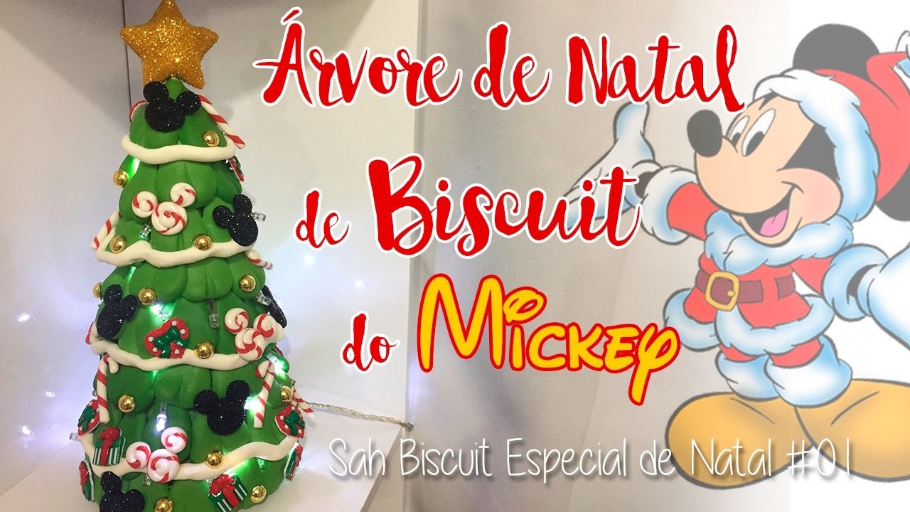 DIY - ÁRVORE DE NATAL EM BISCUIT DO MICKEY - Sah Passa o Passo Especial de Natal #01