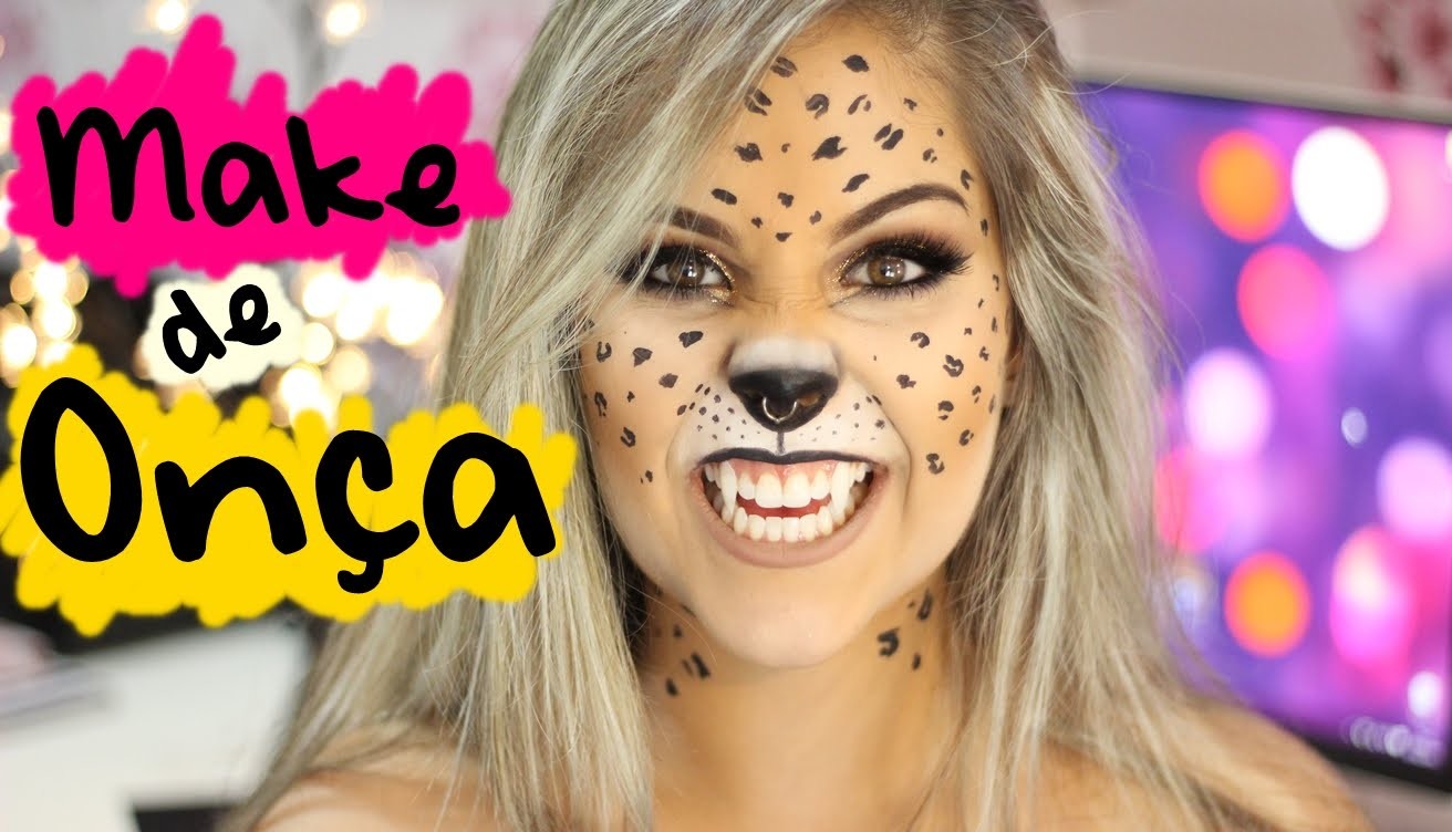 Maquiagem de Onça para o Carnaval e Halloween (Leopard MakeUp Tutorial) Gabriela Capone