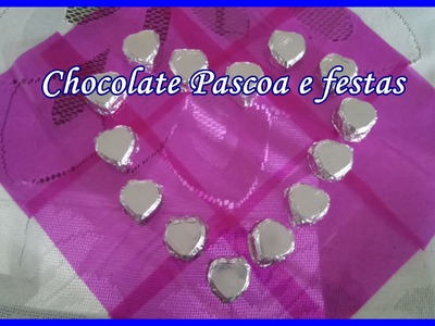 Chocolate  no ponto em forma de coração