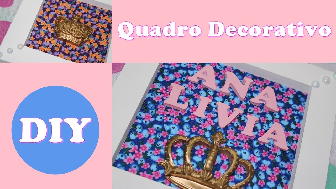 DIY | Quadro Decorativo para Quarto de Bebê ♥
