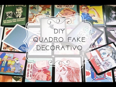 DIY Quadro Fake Decorativo  Retro. Poster