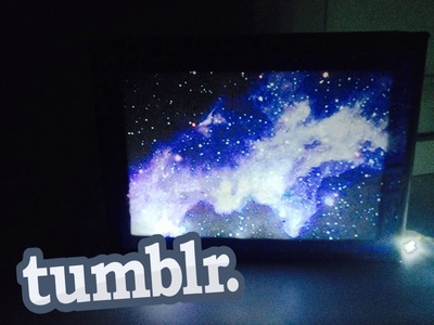 :: DIY Luminária tumblr. Galáxia