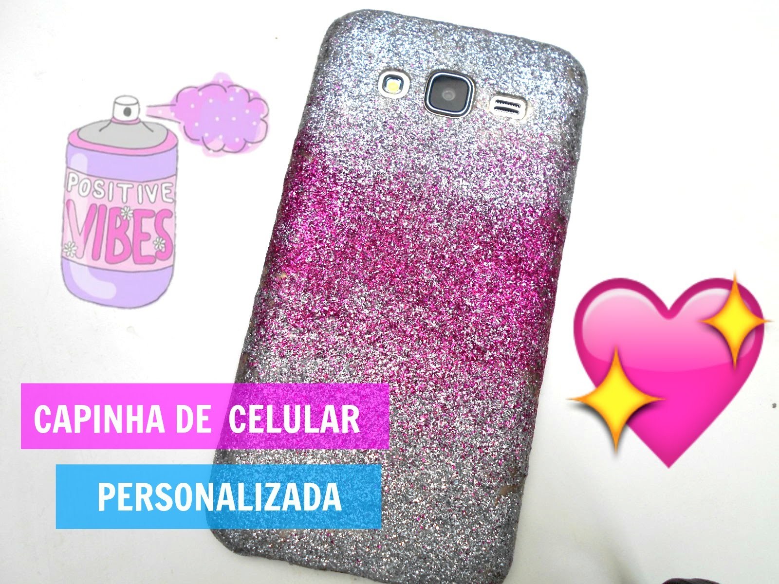 DIY: Capinha celular Glitter - Efeito Degradé - Faça você mesma ♥