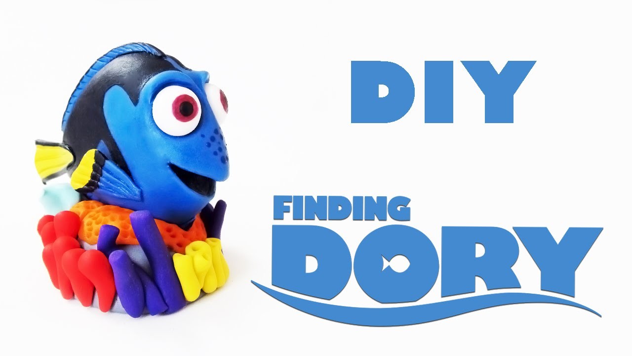 DIY: Como Fazer a Dory em Biscuit (PROCURANDO DORY Tutorial) Ideias Personalizadas - DIY