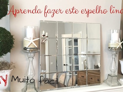 Diy- faça um espelho lindo e super fácil- decore sem gasta muito- Katherinne Ribeiro