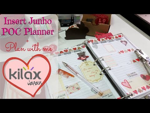 Planner 2016 Junho download DIY tutorial + Plan with me e com Kilax Japan | #POCPlanner