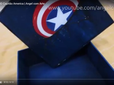DIY - Caixa 3D Capitão America | Angel com Arte