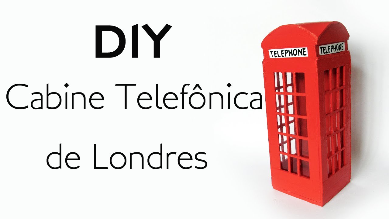 DIY: Como Fazer uma CABINE DE LONDRES para Decoração - Artesanato com Palitos de Picolé e Fósforo