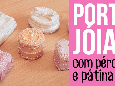 Mini Porta Jóia de Resina com Pátina Gel Daiara