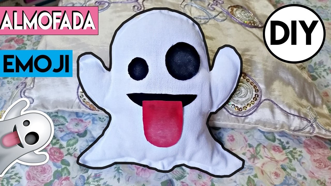 DIY: Almofada Emoji Fantasma - Room Decor