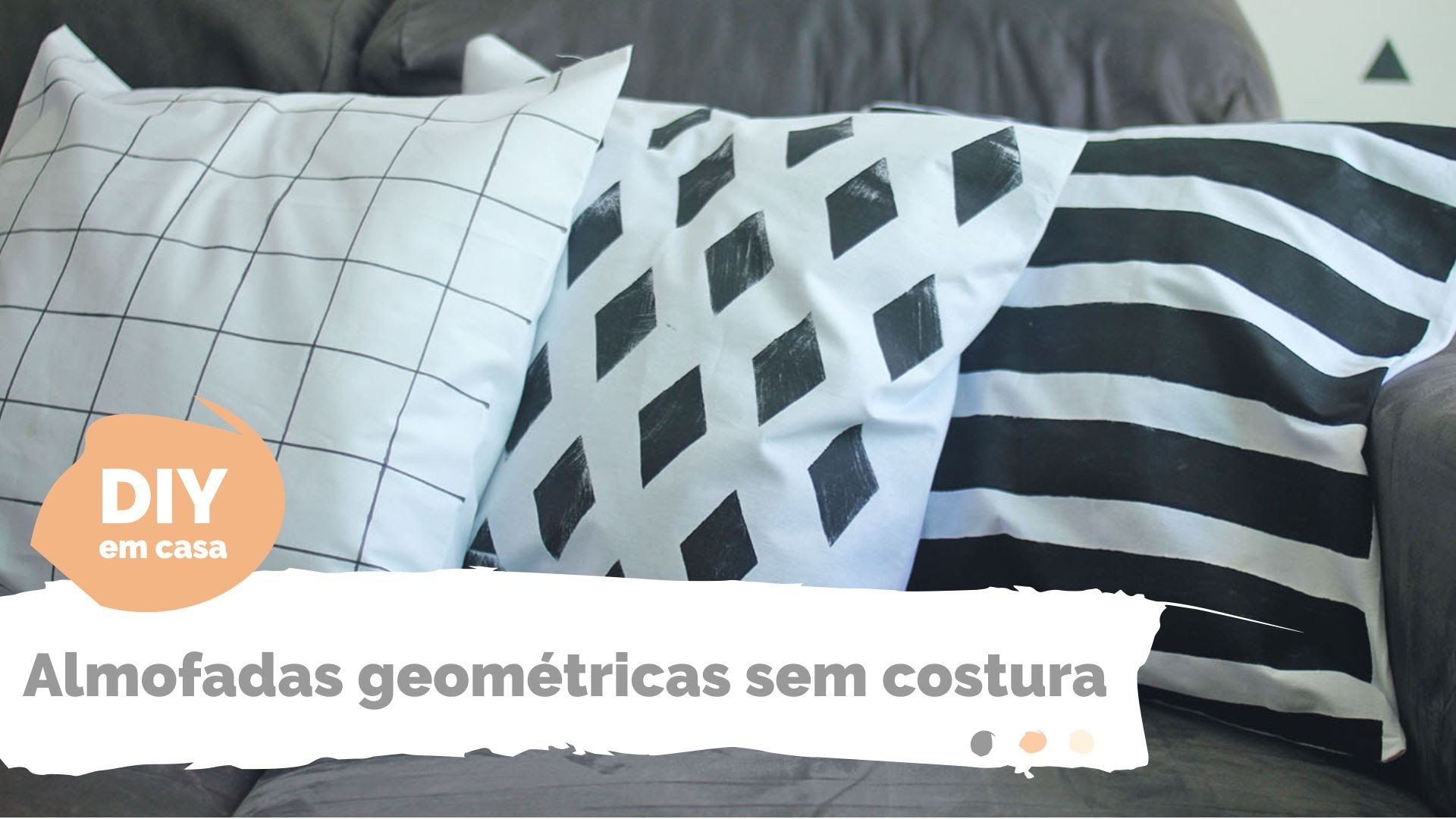 DIY EM CASA | Almofadas geométricas | Por GavetaMix