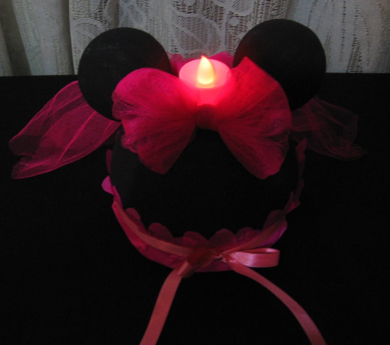 Centro de mesa Minnie Mouse iluminado