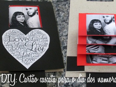 DIY: Cartão cascata para o dia dos namorados l Cartão álbum