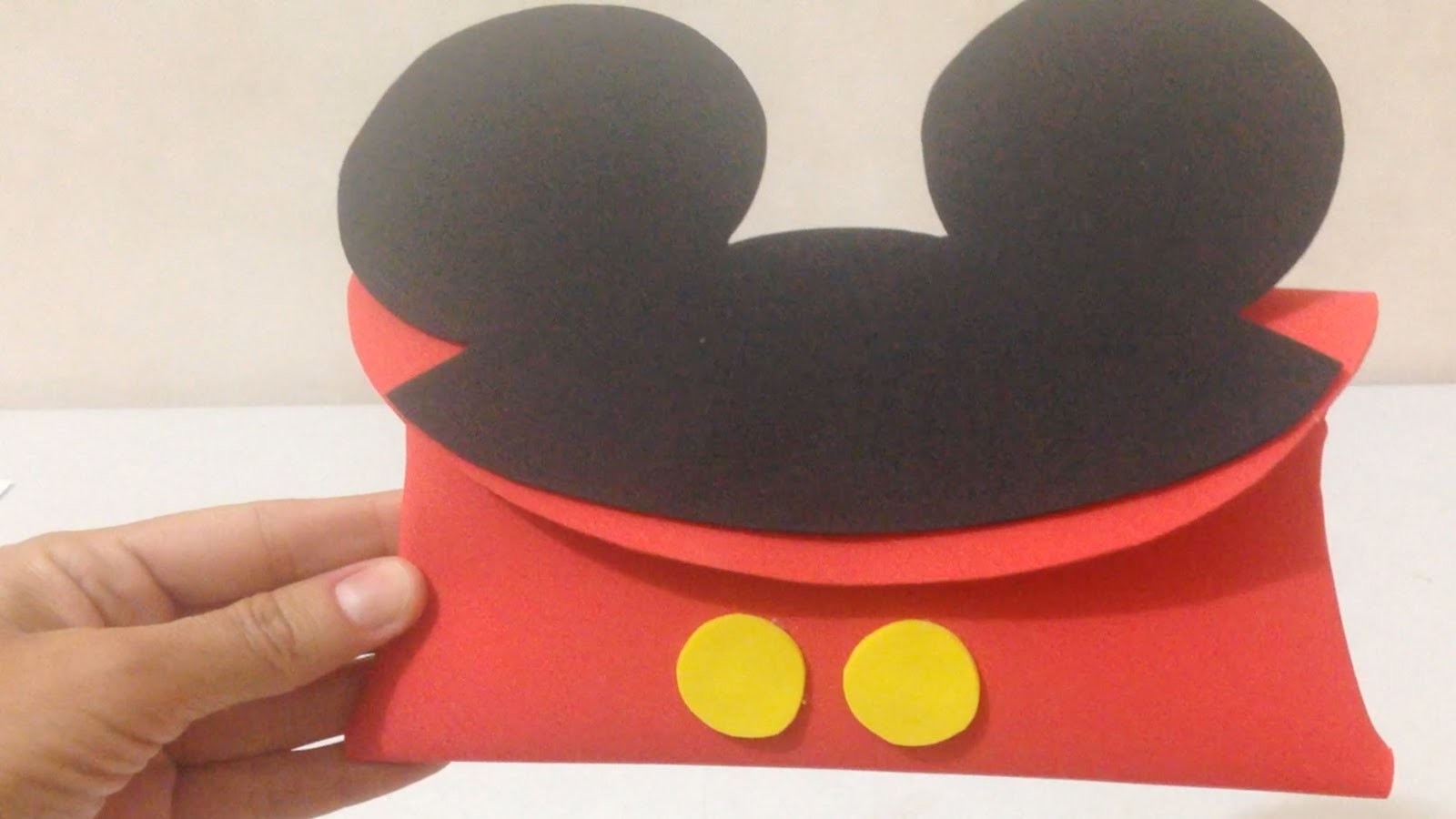 Estojo do Mickey Mouse de Papel EVA - DIY Passo a Passo Artesanato