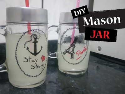 DIY: Mason Jar (Copo.Jarra com canudo)