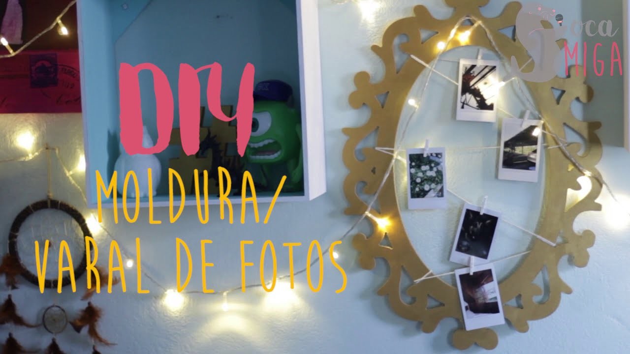 DIY Moldura.Varal de fotos | Focamiga