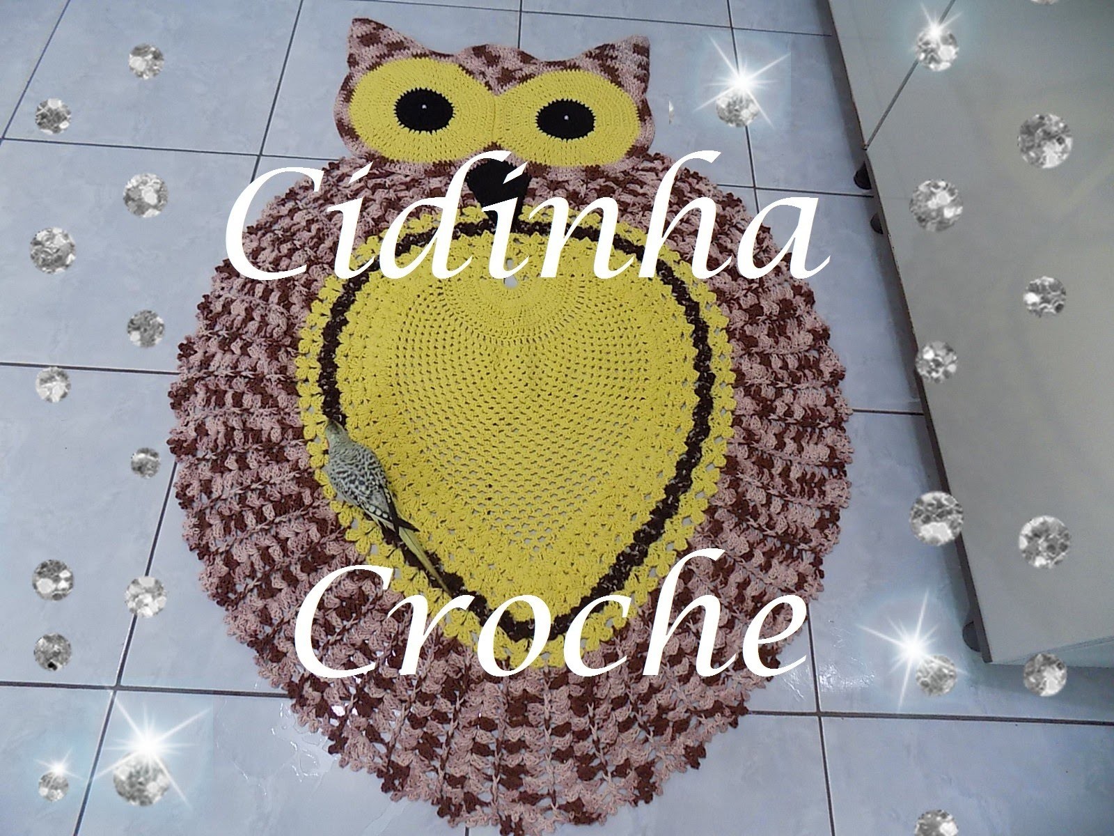 Croche- Tapete Coruja -(Gigante)1,42 x 1,13- Passo A Passo- Parte 1. 3