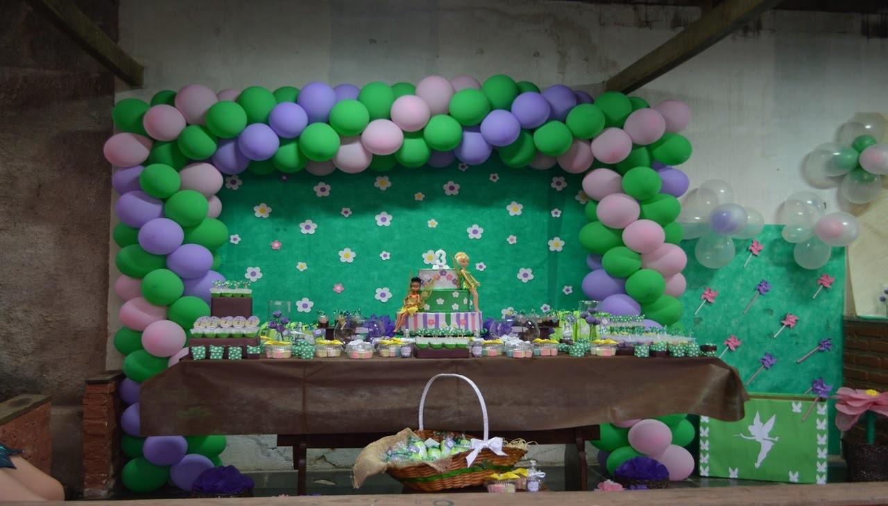 Decoração festa Tinker Bell. Fadas - fácil e barata DIY | Sayury Mendes