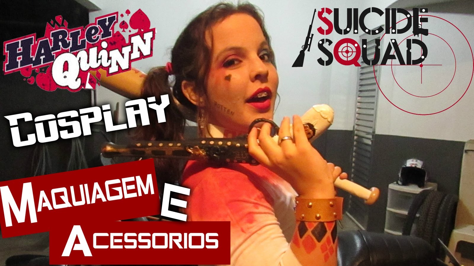 DIY :: Acessórios e Arma Harley Quinn :: TUTORIAL :: COSPLAY - Arlequina ESQUADRÃO SUICIDA