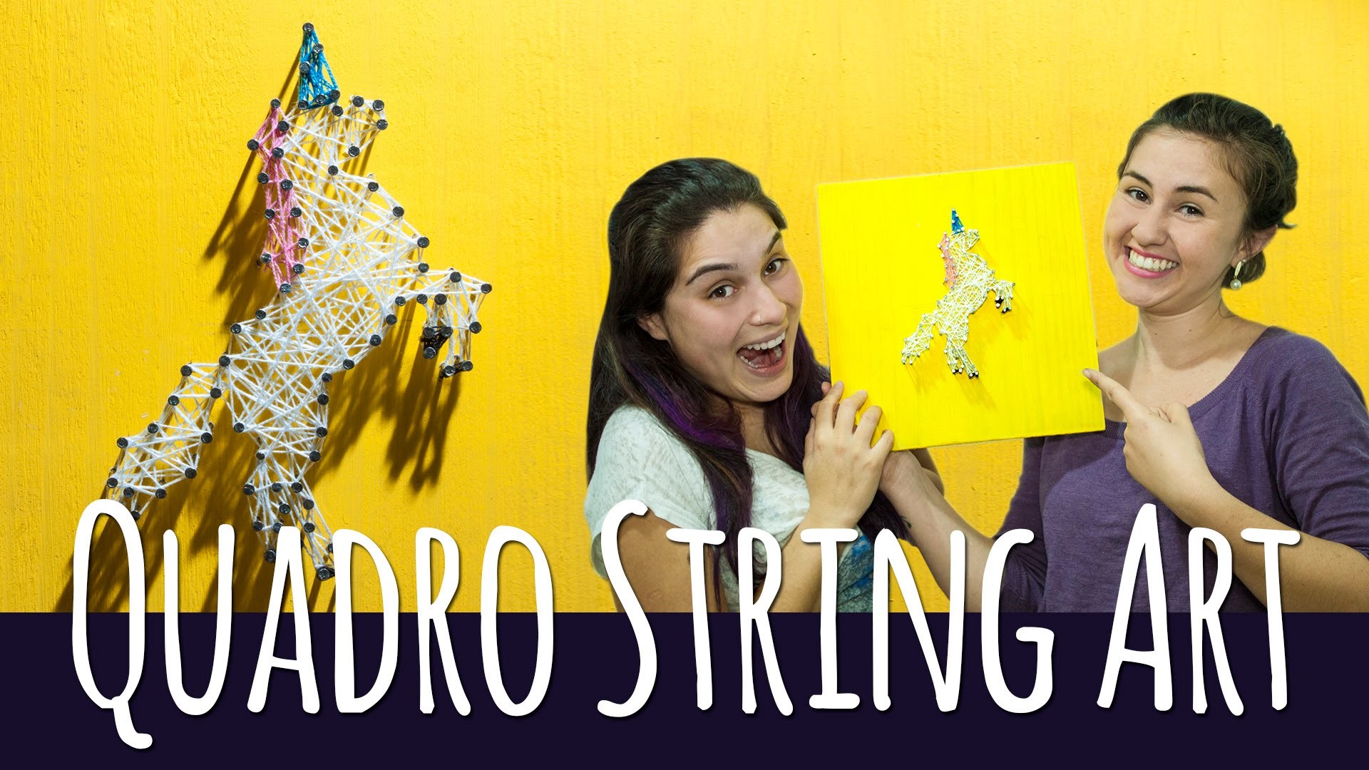 DIY: String Art | Quadro Unicórnio