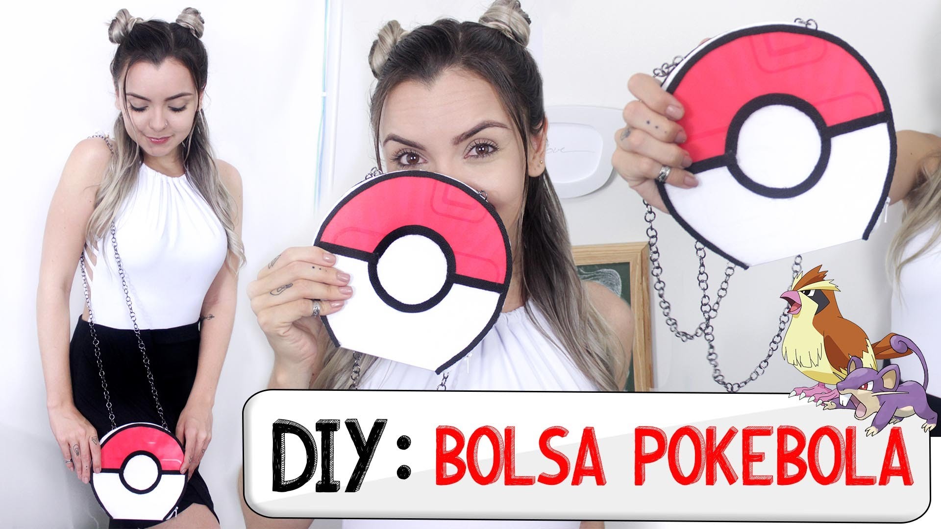 DIY: Bolsa Pokebola (Sem costurar!!!)