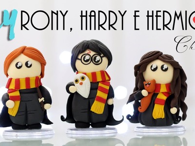 DIY: Harry Potter, Rony e Hermione Chibi - Toy Art em Biscuit - #potterweek
