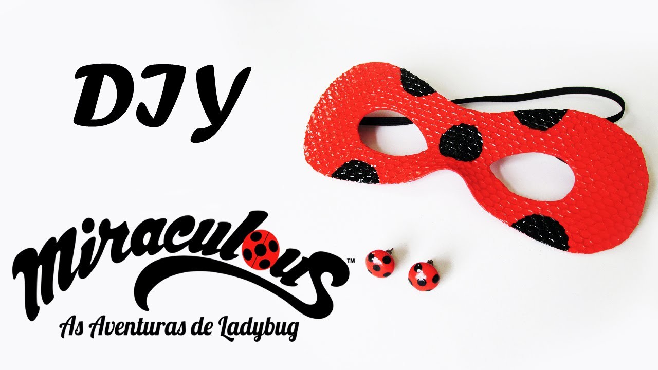 DIY: MIRACULOUS LADYBUG - Brincos e Máscara da Ladybug (Mask and Earrings Tutorial)