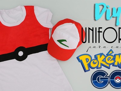 DIY: Uniforme Pokémon Go! - Camisa pokébola e boné do Ash!