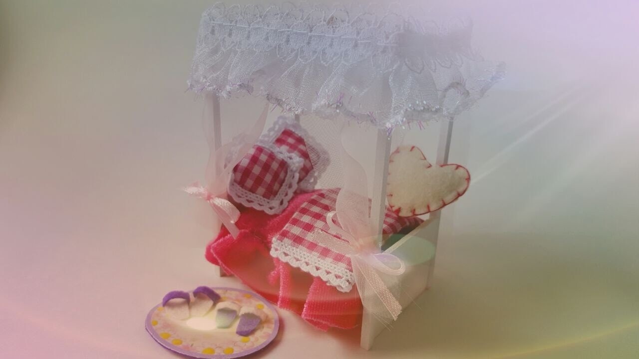 #6 DIY Miniature Items -Dollhouse Bedroom- Miniatura Cama
